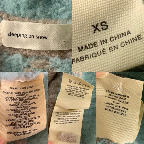 Anthropologie Sleeping On Snow Fair Isle Tunic Sweater XS Wool Blend Crew Winter - Picture 5 of 12